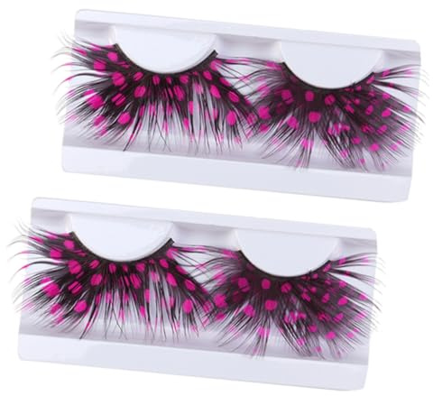 DECOMELODY Dicke Federwimpern 2 Paar Flauschige Künstliche Wimpern Für Partys Und Kostüme Handgefertigte Cosplay Wimpern Weiß