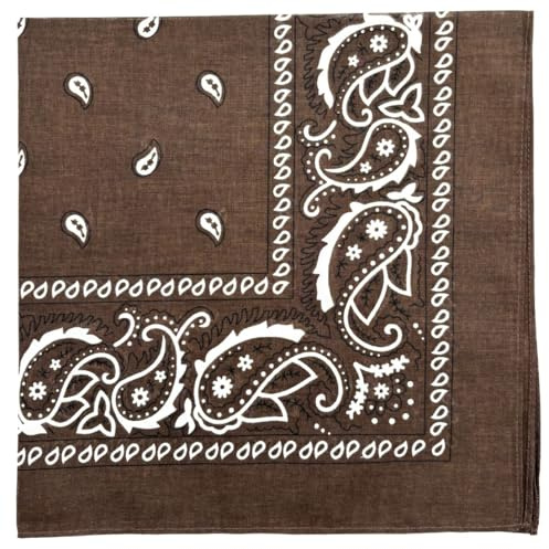 MDSTYLE Bandana aus 100% Baumwolle für Damen und Herren 56cm x 56cm Paisley Stirnband Schal Hals Kopftuch Halstücher