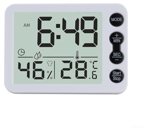 Mini orologio digitale da viaggio con sveglia e temperatura display Celsius alimentato a batteria piccolo orologio da tavolo LCD portatile 12 ore 24 ore con supporto