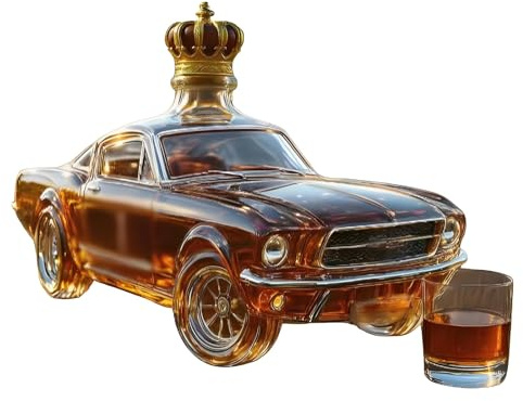 Whisky Decanter, Decanter per auto da corsa da 400 ml, classico Design per auto sportive Vintage Vintage per uomini, decorazione di bottiglie di vetro creativa per la festa di bere bar