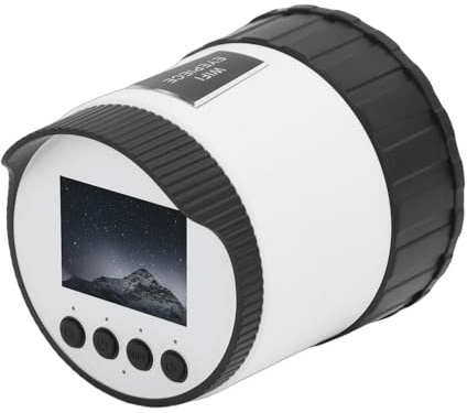 Tosuny 2K WiFi Teleskopkamera Okular, Kabelloses Elektronisches Okular mit 2 Zoll Bildschirm und 2000 mAh für 36–73 Mm Monokular Fernglas Mikroskop Teleskop (32GB)