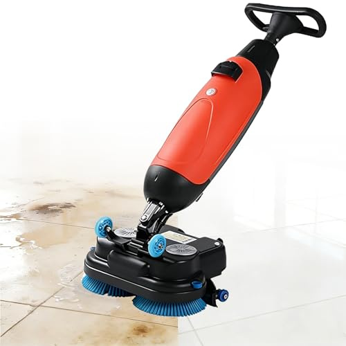 HNBYLMM Lavasciuga Pavimenti Professionale, Lavatrice per Pavimenti Uomo a Terra da 350 RPM, con 2 Spazzole e Serbatoi, Area di Copertura 1000 m²/h, per Pavimenti in Cemento, Piastrelle e Sigillati