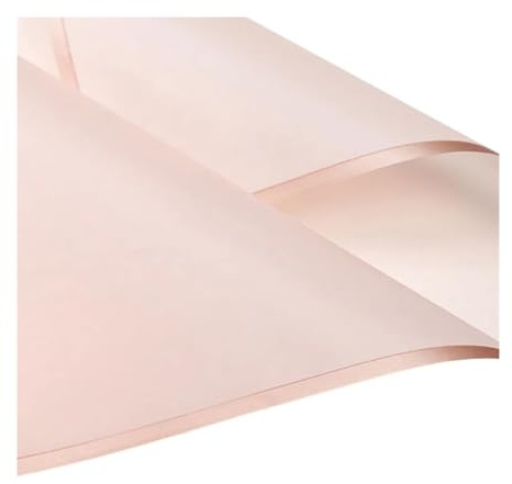 Cellofanpapper 20 st/pack blomomslagspapper guld kant rosa halvtransparent presentförpackning material bukett blomsterbutik (färg: 4)