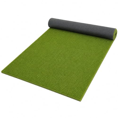 FytStycale Kunstrasen Outdoor 1m Rolle, Grüner Rasenteppich für Garten & Balkon, Wetterfest & Wasserdurchlässig, 3.0cm Premium-Upgrade-Gras für