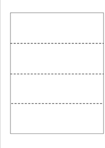 Print-Ready Business Forms (8-1/2 x 11), Triple-Perforated for Separations, on White 67lb Vellum Paper - 250 Sheets (Forms)