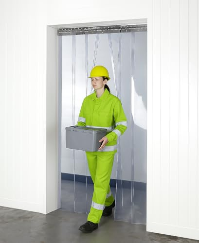 LIGHT DUTY PVC STRIP CURTAIN KIT (1.5m x 2m) - Warehouse Coldroom Chiller Butcher Industrial Curtain