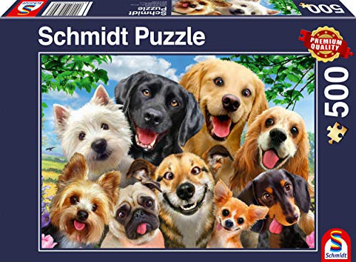 Schmidt Spiele 58390 Hunde Selfie, 500 Teile Puzzle