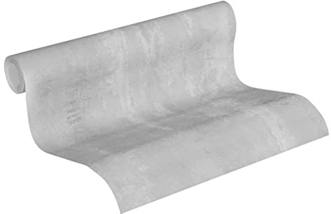 A.S. Création fleecetapet New Bude 2.0 Edition 2 tapet tropiskt koncret i vintage betong utseende 10,05 m x 0,53 m grå tillverkad i Tyskland 374122 37412-2