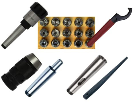 Spannfutter MK2-ER25+Er25 Set HL+Schlüssel H/Bohrfutter MK2 M10 1-16mm P/Hülse 169 MK2/1 + Austreiber MK1/2
