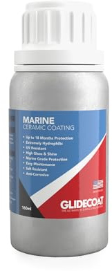 Glidecoat Marine Ceramic Coating 160ml - Marine Grade Ceramic Coating for Boats - Better Than Wax and More Durable - DIY Friendly, UV Protection, Enhance Gloss, Hydrophobic Surface for Easy Cleaning
