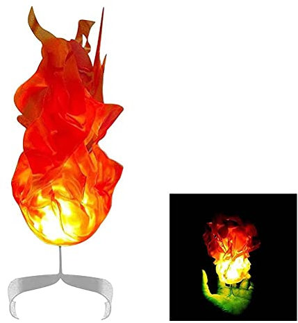 Kuashidai Bola de fuego flotante de Halloween – Adornos de bola de fuego flotantes brillantes LED, para cosplay, accesorios de disfraz de Halloween con luz LED