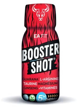 EAFIT BOOSTER SHOT - 60 ml - 5h d'énergie Immédiate - Sans Sucre - Saveur Mangue - Certifié VEGAN - Marque Française - Certifié Anti-Dopage