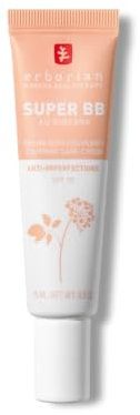 Erborian Super BB - Getönte Tagescreme, pflegt das Gesicht und hilft gegen Unreinheiten - Koreanische Gesichtspflege mit Ginseng und Niacinamid - Pflegende BB Creme, hohe Deckkraft - Hell - 15 ml