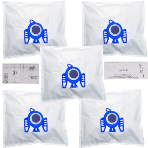 Utiz 5 x Hoover Dustbags GN Complete C3 Vacuum Bags For Miele S2000 S5000 S8000 C3 Complete C2 Classic C1 5 Bags & 1 Motor Filters & 1 Airclean Filters