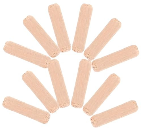 VINTORKY Dübel 1 Einsteck- und Zapfenstecker gerade Kerbstifte Dübelzentrierstifte Holzdübel vielzweckleiter jab Dübelstangen Basteldübel aus Holz Schüttgut Kork Möbel Zubehör Dübelstange