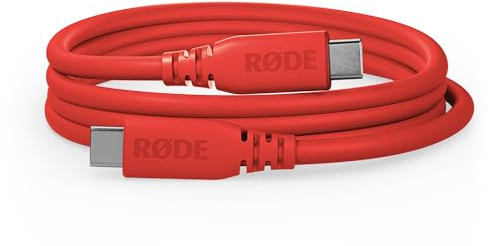 RØDE Câble RØDE SC27 USB-C SuperSpeed vers USB-C pour transfert de données rapide jusqu'à 5 Gbps et alimentation de 60 W (2 m, rouge)
