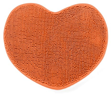 SWEET HOME - Tappeto Bagno Assorbente Antiscivolo in Microfibra di Ciniglia a Cuore Ideale come Tappeto Camera da Letto, Cameretta e Tappeto Cucina Antiscivolo Lavabile, Tappetino Bagno Multiuso 60x50