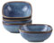 UNICASA Dessertschalen Keramik Set von 4, Square Salatschüsseln Snackschale - Hellblau