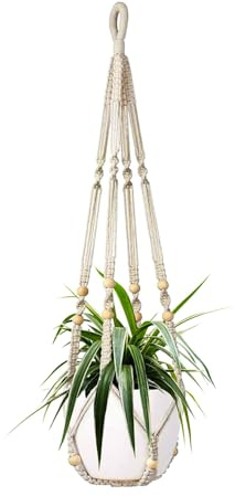 HENGKerCH Macrame Plant Hanger 90cm Hanging Flower Pot Holder Boho Decor Cotton Rope Hanging Basket for Indoor Outdoor Potted Flower Pot Deck Ceiling Balcony Wall Decoration