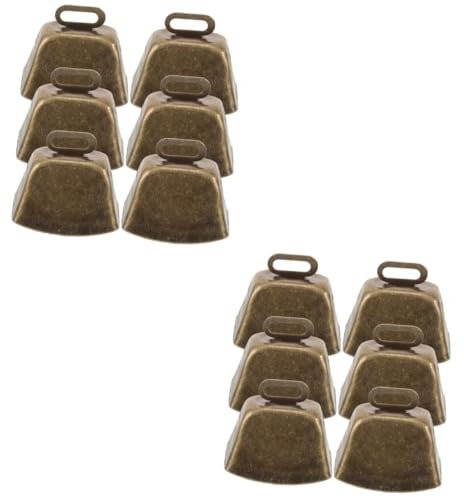 SHOWERORO 2 Sets Rustikale Kuhglocken Aus Metall Vintage-glocken Für Hunde Rinder Schafe Metall Weihnachtsdekoration 6 Stück X 2
