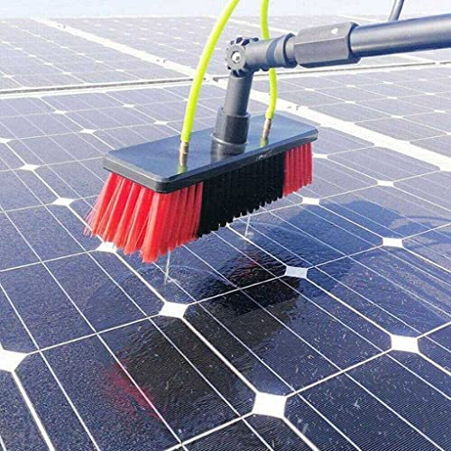 Poste para Limpieza de Ventanas, Cepillo telescópico Alimentado por Agua, Kit de Poste Alimentado por Agua, limpiacristales Extensible, Sistema de Limpieza de Paneles solares, Equipo de Lava