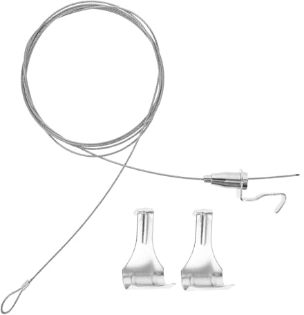 CLISPEED 2 set Filo Appendere Foto Acciaio Inossidabile Regolabile Cavo Portante per Pesanti Ganci Resistenti per Gallerie Casa e Ufficio