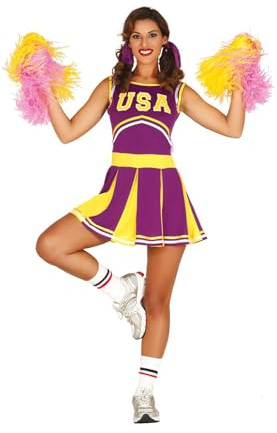 FIESTAS GUIRCA | Cheerleader Kostüm - Sport Kostüme für Halloween, Karneval und Kostümpartys - Ideal für Erwachsene und Teenager - Verschiedene Größen und Farben