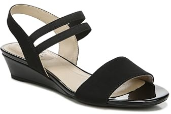 LifeStride womens Yolo Wedge Sandal, Black, 8.5 US