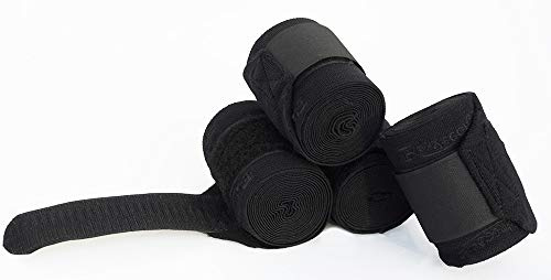 Rhinegold - Bende Elastiche per Allenamento, Bendaggio, Nero, Taglia Unica