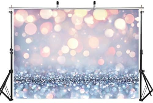 AIIKES 7x5ft Silber Blitzpunkt Hintergrund Geburtstagsparty Dekoration Hintergrund 10-596