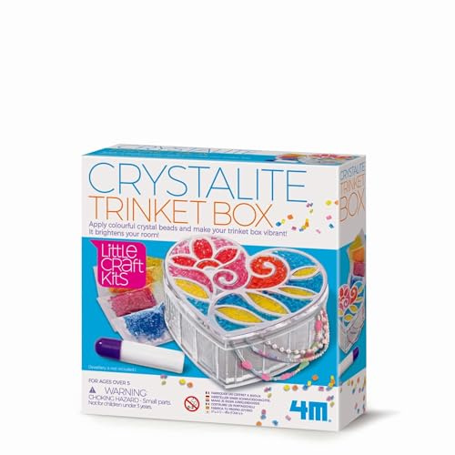 4M 404768 Little Craft Crystalite Trinket Box, Multi Colour