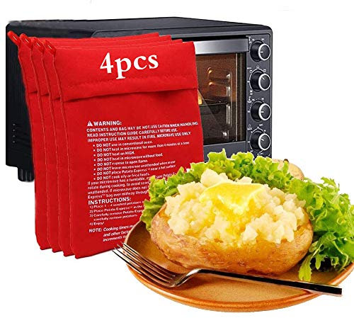 Bolsa Patatas Microondas,Kartoffelsack Mikrowelle,Potato Express,Bolsa Cocer Patatas Microonda,Lavable Reutilizable,Bolsas para Cocer Patatas en Microondas
