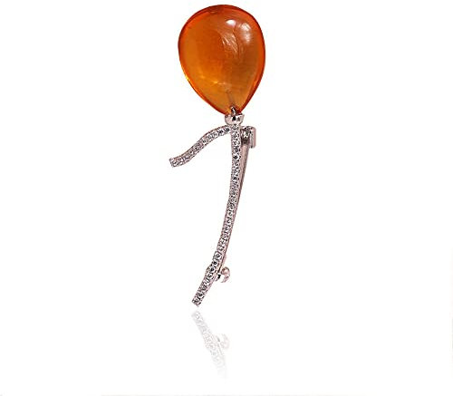 Brosche Clips Broschen Anstecknadel Broschennadel Dekorative Europäische Und Amerikanische Retro Kindliche Strasssteine ​​Rote Liebe Heißluftballon Geständnis Ballonjacke Brosche Kragennadel,Orange Ba