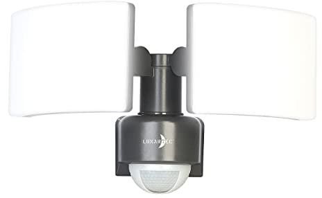 Lunartec Wandlampe: Duo-LED-Außenwandstrahler mit Bewegungssensor, 3.200 lm, 40 W, IP65 (Aussenstrahler mit Bewegungsmelder)