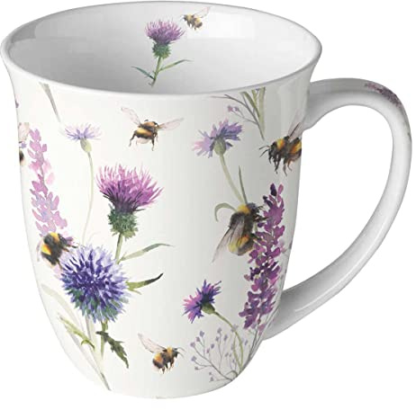 Ambiente Taza de té y café, 0,4 L, animales salvajes, casa de campo, caza, animales salvajes, porcelana china fina