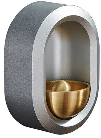 FresQa Türklingel Saugstil Windspiel Eingang kreatives Eisen Metall Windspiel hängende Dekoration Glocke,Silber