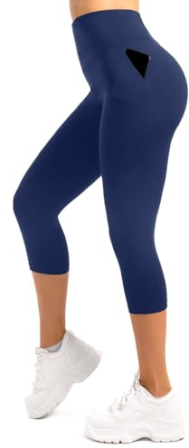 Leafigure Legging capri pour femme taille haute - Short de sport léger pour entraînement, course à pied, cyclisme, yoga doux et soyeux