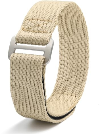 watchdives Nylon-Uhrenarmband, Klettverschlüsse, Einteiliges Uhrenarmband 20mm 22mm, Sportuhrenarmbänder für Männer und Frauen Passend für 6,3-9,0 Zoll Handgelenk