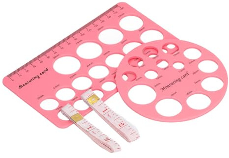 Nipple Ruler Set, Soft and Precise, Lightweight and Non- Silicone Flange Measuring Tool for Breast Pump (Pink)