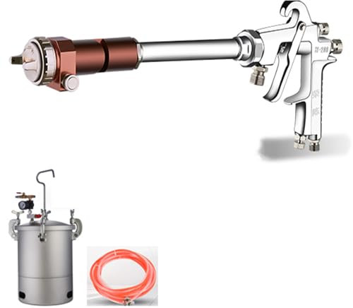 THYXGS Pistola a Spruzzo Ad Aria Compressa da 30 Cm, Pistola per Verniciatura a Pressione, Spruzzo Completo a 360°, Multi-Calibro, Regolata, con Canna di Pressione da 10 L/Tubo da 5 M/manometro