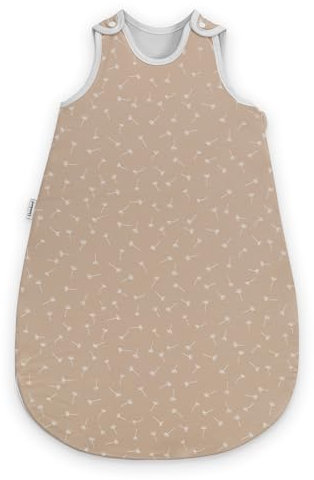 Ehrenkind® Baby Sommerschlafsack Rund | Bio-Baumwolle | Sommer Schlafsack Gr. 74/80 Beige Pusteblume | Schlafsack Baby Schlafsack Kinder