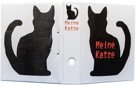Motiv Ordner A4 Meine Katze, PVC Ordner mit 2er Mechanik, stabile Ausführung aus deutscher Produktion, keine Importware