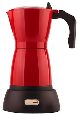 Avilia - Moka Elettrica 6 Tazze – 480W, Base Rotante 360°, Sistema Mantenimento Caldo – Caffettiera Compatta per Casa, Ufficio, Viaggi – Design Moderno e Sicuro