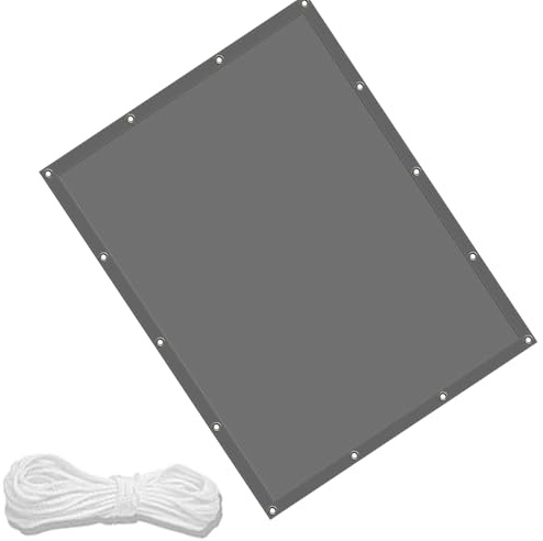 Rechteck Sonnensegel 350 x 550 cm Wasserdicht Quadratisch Sonnenschirm Balkon Uv-Schutz-Polyestergewebe mit Seil Sonnenschutz Markise für Balkon Terrasse Und Garten, Hellgrau