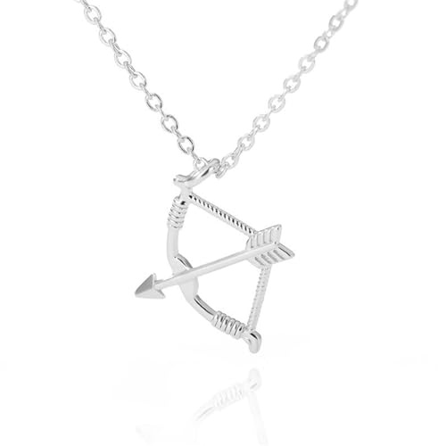 alloneslife Bogen Und Pfeile Schlüsselbeinkette Stylische Halskette Bogenschützen Anhänger Heckchain Für Frauen Mädchen Gothic Choker Ornament Stylische Anhänger Halskette