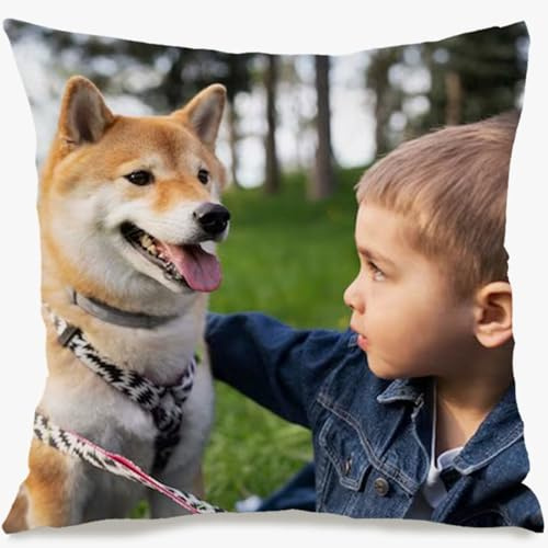 Housse de coussin personnalisée avec photo pour canapé, lit, décoration d'intérieur ou accessoires de voyage