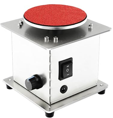 TYXFSMYXGS Mini Disc Sander 4 Inch 200W, 6000RPM Tabletop Bench Grinder with Forward & Reverse Function, Adjustable Speed Small Sanding Disc Machine for Wood, Metal, Stone & Scissors