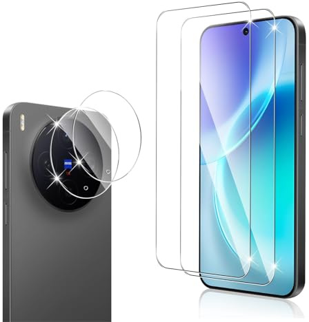 Hengnewro für VIVO X300 für Panzerglas, 2 Folie + 2 Kamera | HD Panzer Schutz Glas Mit 2 Stück Kameraschutz, 9H Härte Hartglas Anti-Kratzen Displayschutz