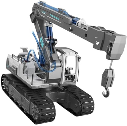 Giocattolo per veicoli da costruzione - Kit di costruzione di ingegneria da 30,5 cm, pala meccanica idraulica, set di assemblaggio cingolato | STEM Learning Attività educativa per