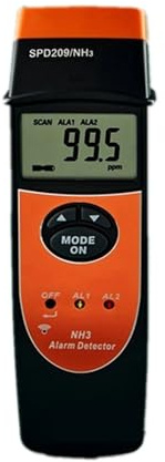 Detector de Gases, Detector de Gas amoniaco NH3 portátil con Pantalla LCD Digital, Alarma Sonora y Luminosa 0 a 100 ppm, Monitor Fugas preciso,1 retroiluminada para el Trabajo, el hogar